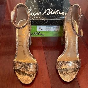 Sam Edelman Gold Yaro Block Sandal-NWT Never Worn.